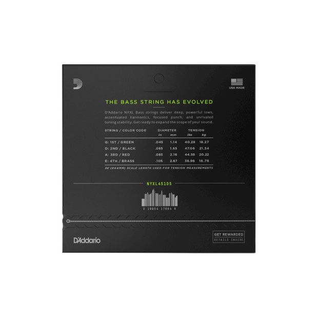 سیم گیتار بیس داداریو D'Addario NYXL45105 Bass String