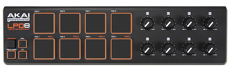 AKAI LPD8 پد کنترلر