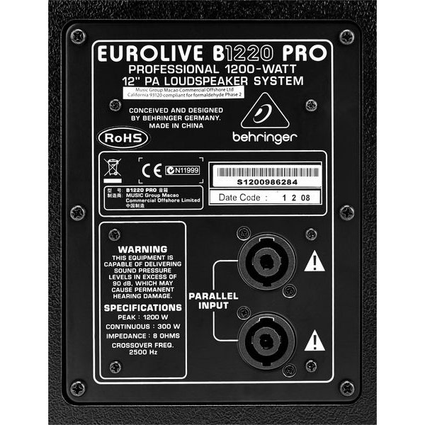 اسپیکر | باند پسیو بهرینگر Behringer EUROLIVE B1220 Pro