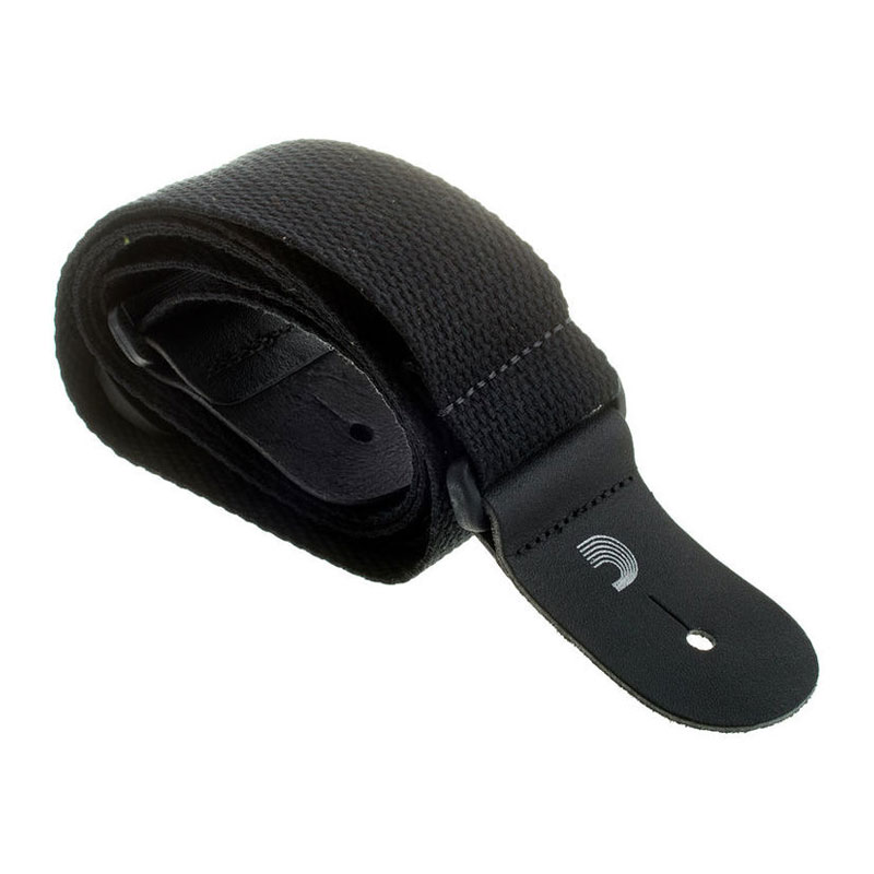 بند گیتار داداریو D'Addario 50CT00 Cotton Guitar Straps, Black