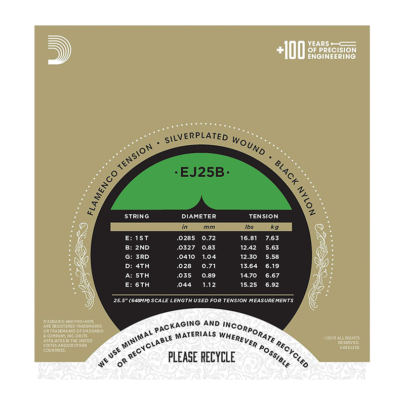 سیم گیتار کلاسیک داداریو D'Addario EJ25B