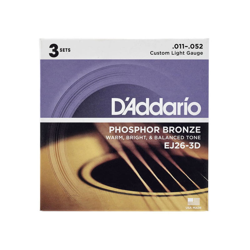سیم گیتار آکوستیک داداریو D'Addario EJ26 3D