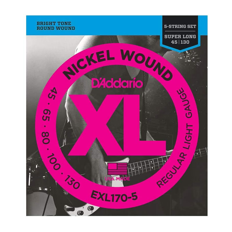 سیم گیتار بیس داداریو D'Addario EXL 170-5 45-130