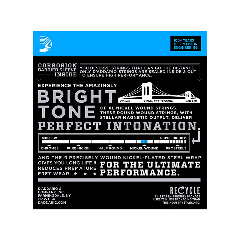 سیم گیتار الکتریک داداریو D'Addario EXL120