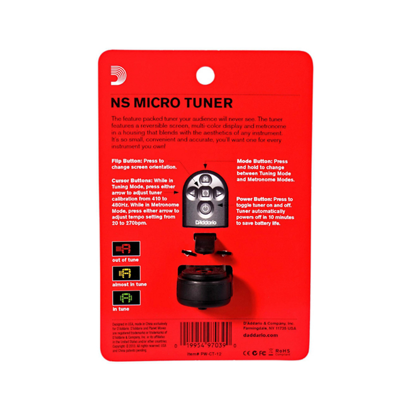 تیونر گیتار داداریو D'Addario NS Micro Tuner