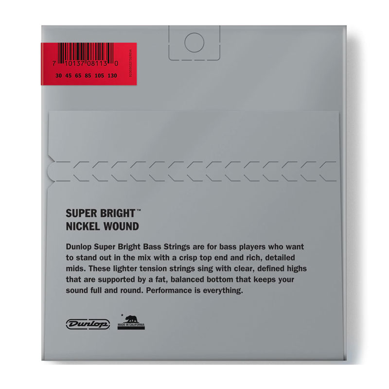سیم گیتار بیس دانلوپ Dunlop Bass String 30-130 Super Bright