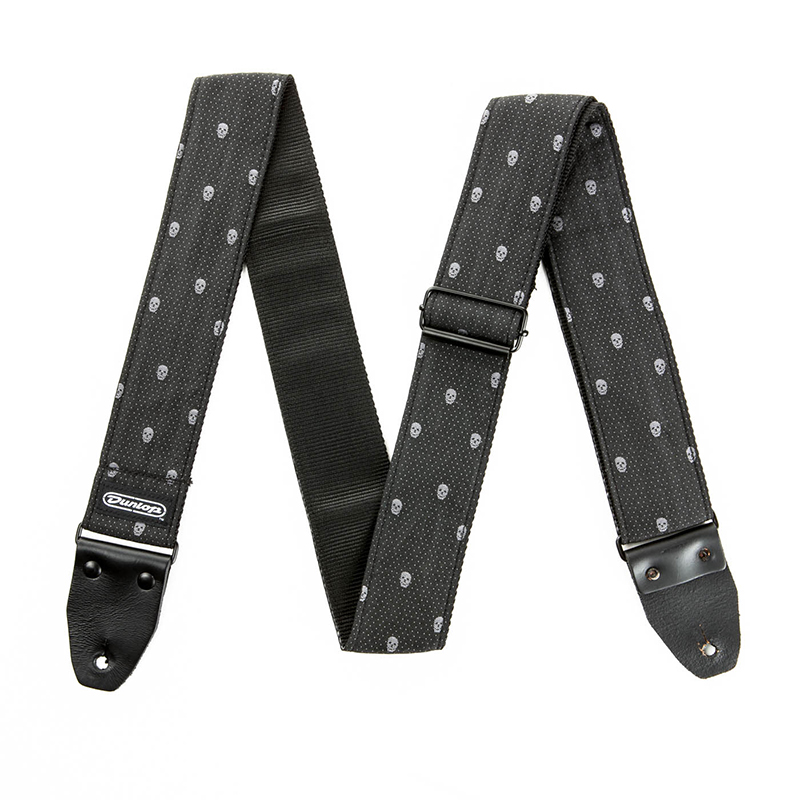بند گیتار دانلوپ Dunlop Designer Jacquard Strap Grey Skull D67-07