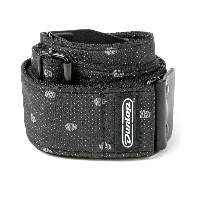 بند گیتار دانلوپ Dunlop Designer Jacquard Strap Grey Skull D67-07