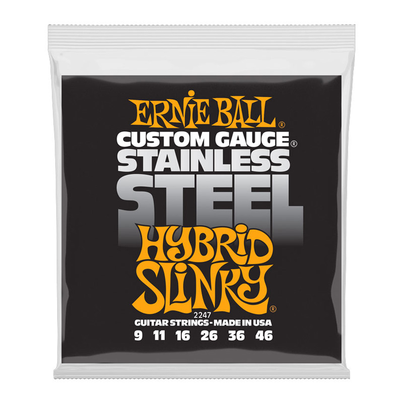 قیمت خرید فروش سیم گیتار الکتریک ارنی بال Ernie Ball 2247 Hybrid Slinky Stainless Steel 09-46