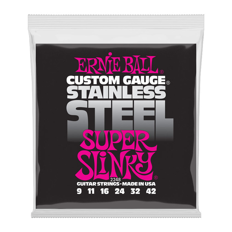 قیمت خرید فروش سیم گیتار الکتریک ارنی بال Ernie Ball 2248 Super Slinky Stainless Steel 09-42