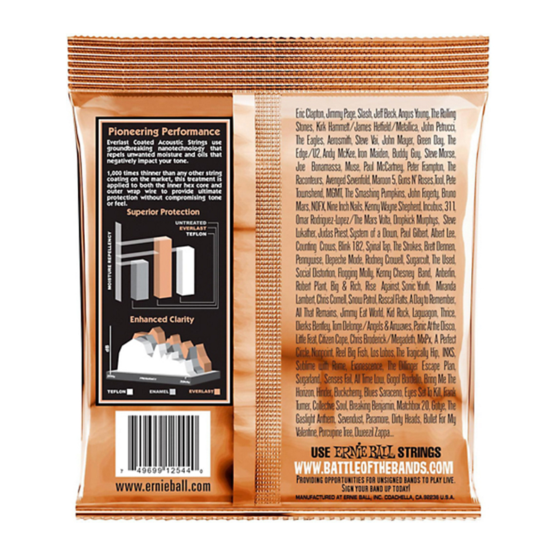 سیم گیتار آکوستیک ارنی بال Ernie Ball 2544 Everlast Coated Phosphor Bronze Medium Acoustic Strings