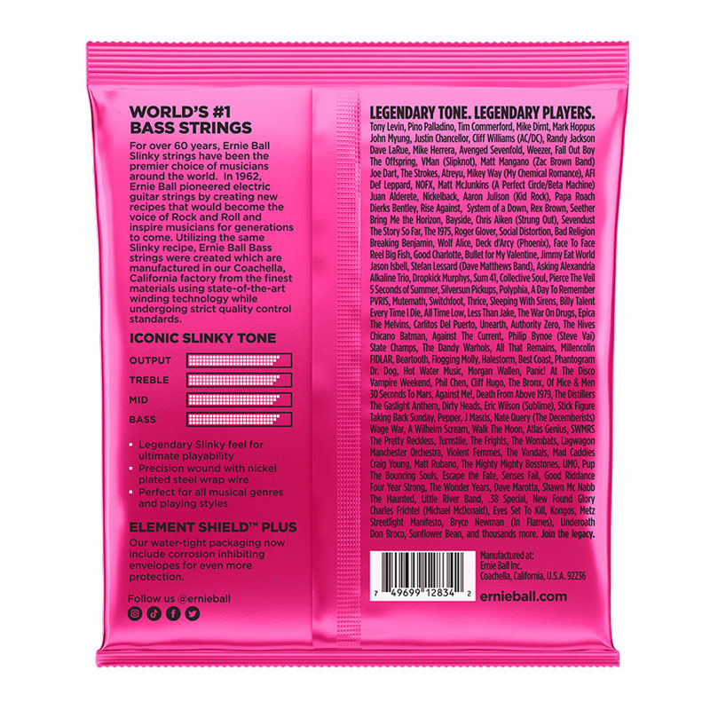 سیم گیتار بیس ارنی بال Ernie Ball 2834 Super Slinky Bass 45-100