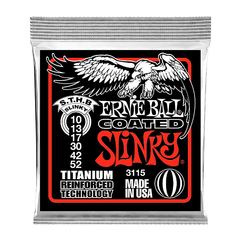 قیمت خرید فروش سیم گیتار الکتریک ارنی بال Ernie Ball 3115 Skinny Top Heavy Bottom Slinky Coated Titanium RPS Electric Guitar Strings