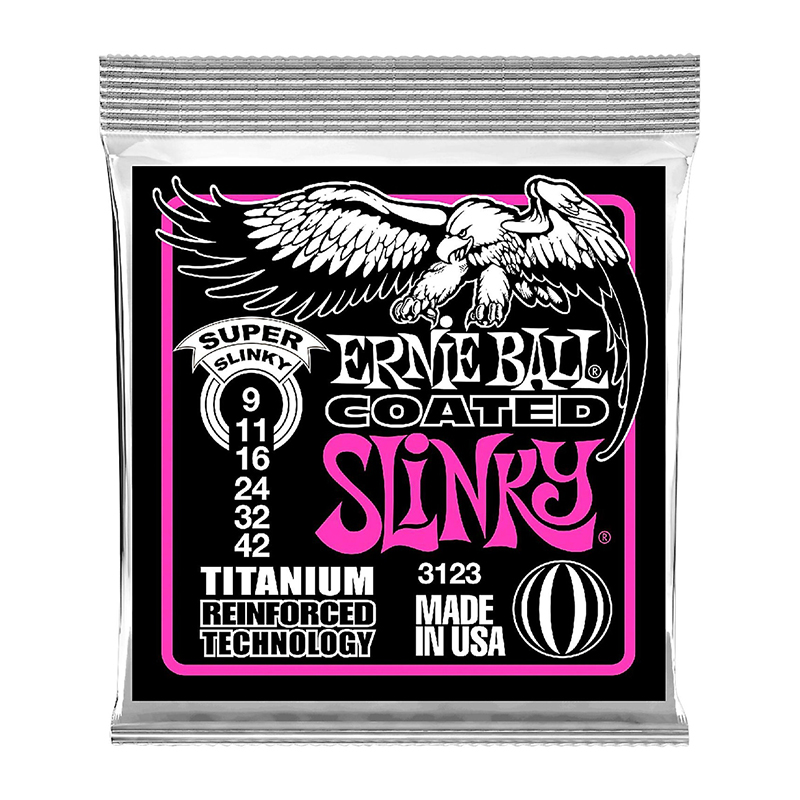 قیمت خرید فروش سیم گیتار الکتریک ارنی بال Ernie Ball 3123 Super Slinky Coated Titanium RPS Electric Guitar Strings