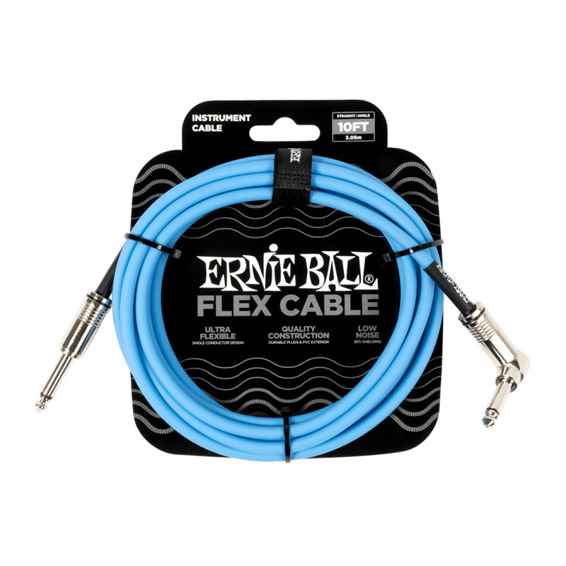 قیمت خرید فروش کابل رابط ارنی بال Ernie Ball 6464 Flex Straight Angle 3.05m Blue