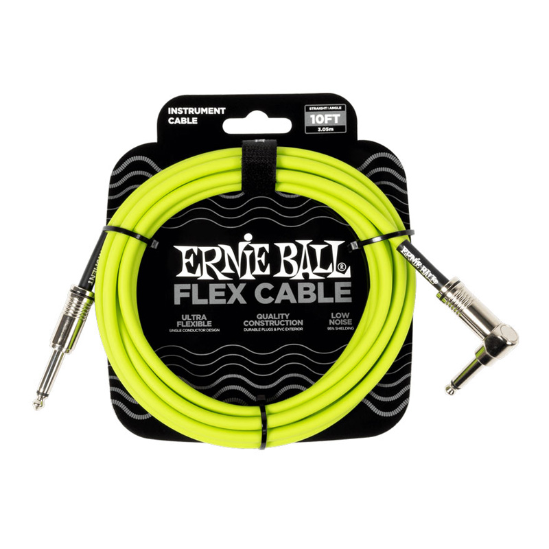 کابل رابط ارنی بال Ernie Ball 6465 Flex Straight Angle 3.05m Green
