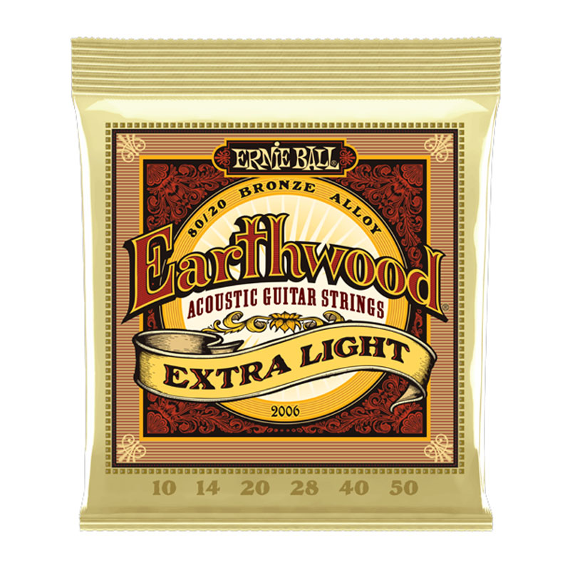 سیم گیتار آکوستیک ارنی بال Ernie Ball Earthwood 2006 Extra Light 80/20 Bronze Alloy