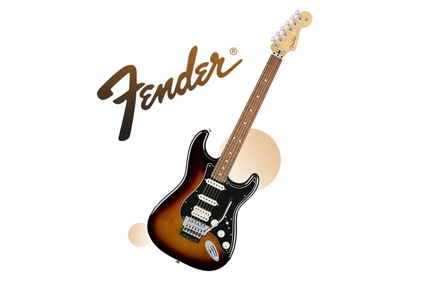 گیتار الکتریک Fender Player Series Stratocaster HSS with Floyd Rose-3-Tone Sunburst w/ Pau Ferro Fingerboard