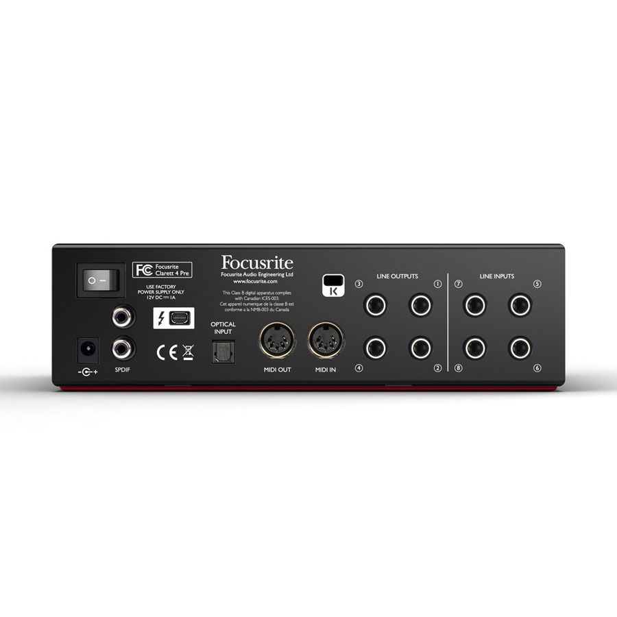 کارت صدا مخصوص سیستم عامل مک فوکوسرایت Focusrite Clarett 4Pre