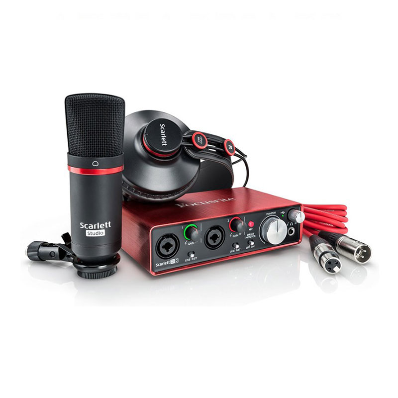 قیمت خرید فروش کارت صدا و پکیج استودیو فوکوسرایت Focusrite Scarlett 2i2 Studio Bundle G2