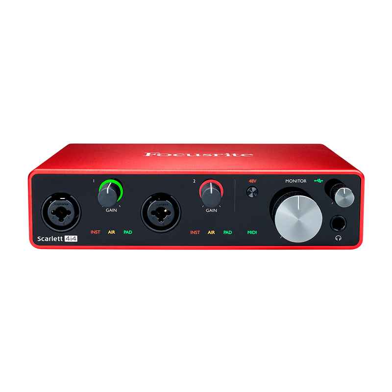 کارت صدا فوکوسرایت Focusrite Scarlett 4i4 3rd Gen