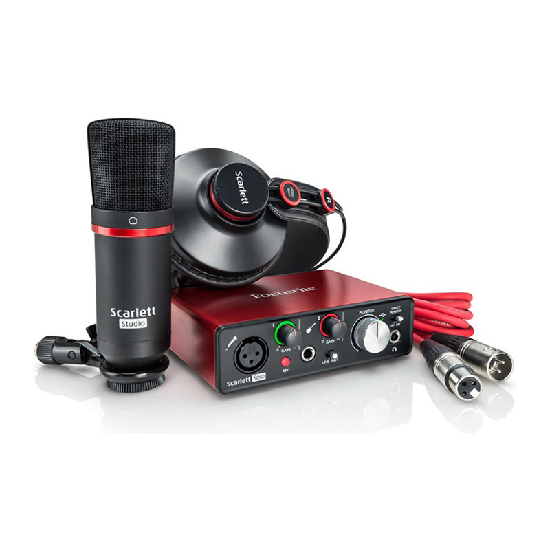 قیمت خرید فروش کارت صدا فوکوسرایت Focusrite Scarlett Solo Studio Pack G2
