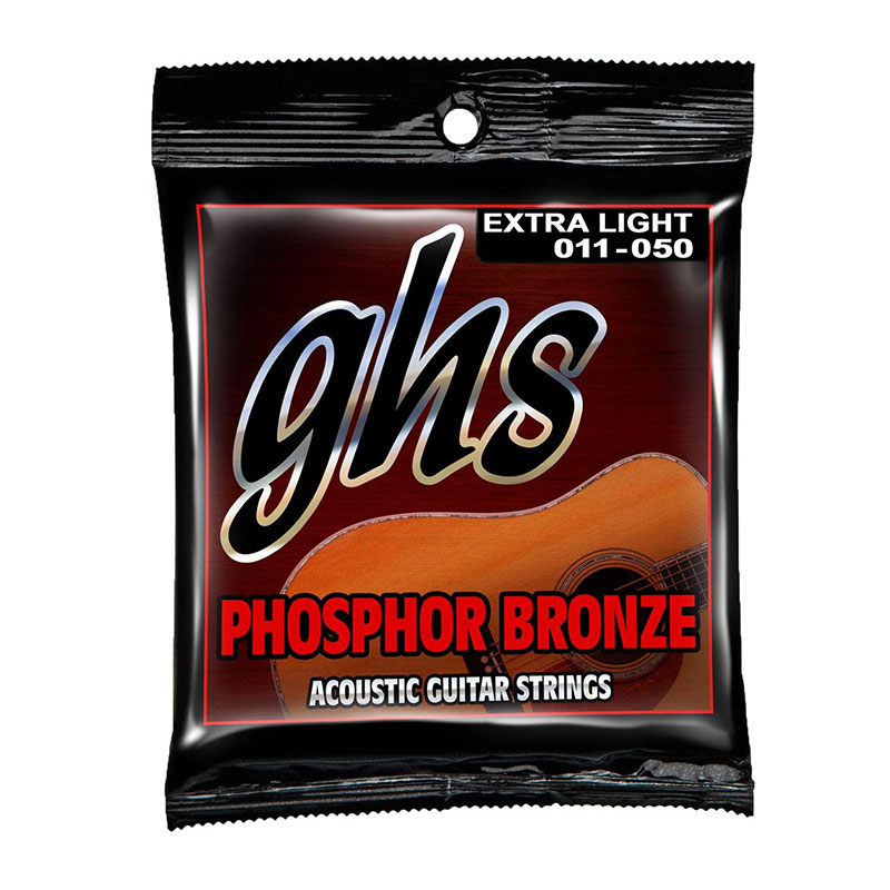 سیم گیتار آکوستیک جی اچ اس Ghs Phosphor Bronze Acoustic Guitar Strings 11-50