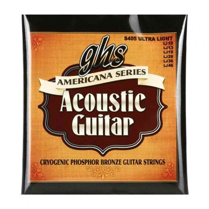 قیمت خرید فروش سیم گیتار آکوستیک جی اچ اس GHS S405 Americana Series Acoustic Guitar Strings 10-46