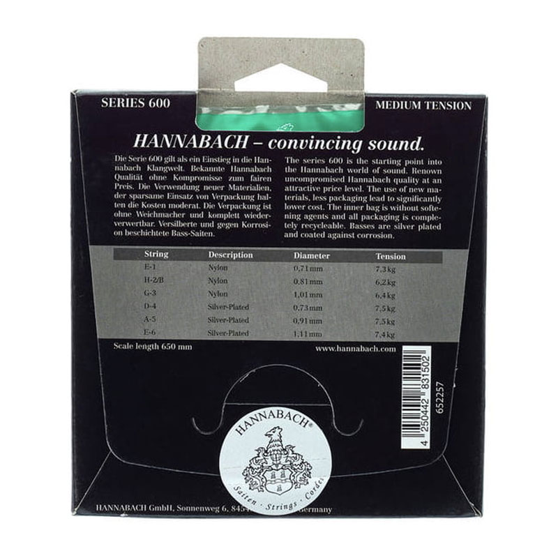 سیم گیتار کلاسیک هاناباخ Hannabach 600MT
