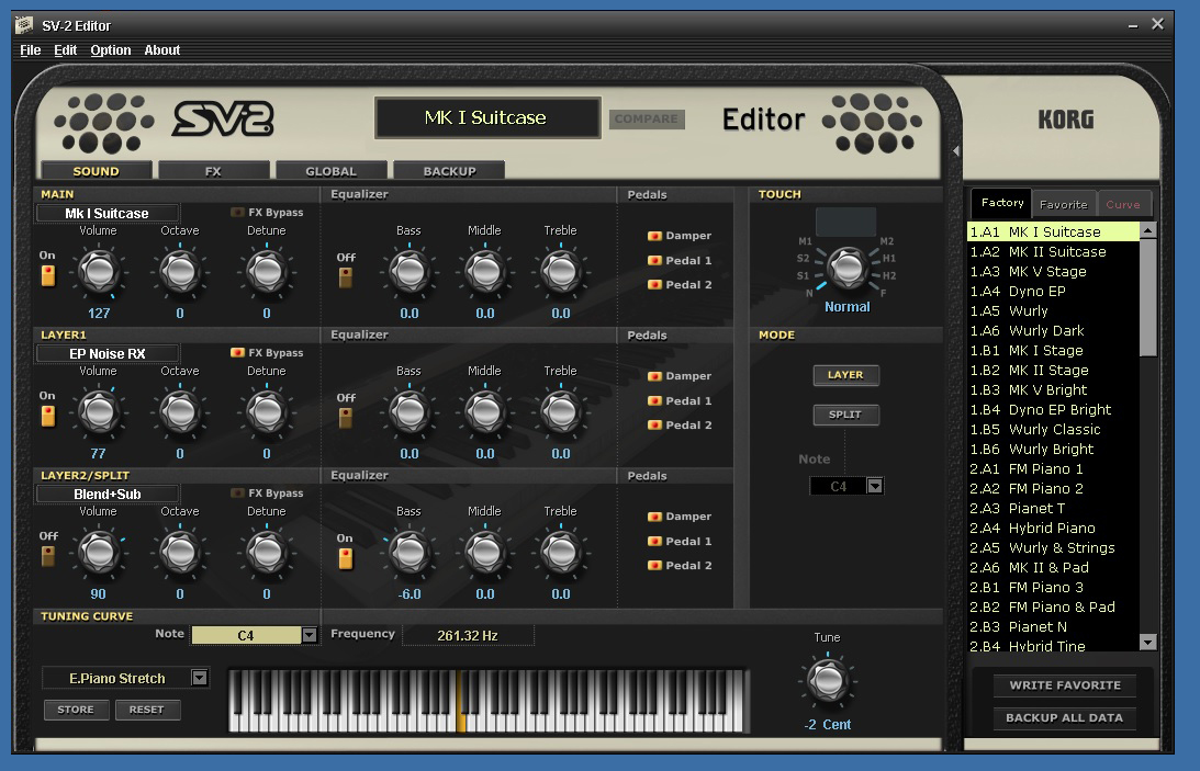 پیانو دیجیتال KORG SV2 73