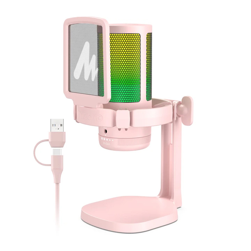 قیمت خرید فروش میکروفون یو اس بی ماونو Maono DGM20 Pink