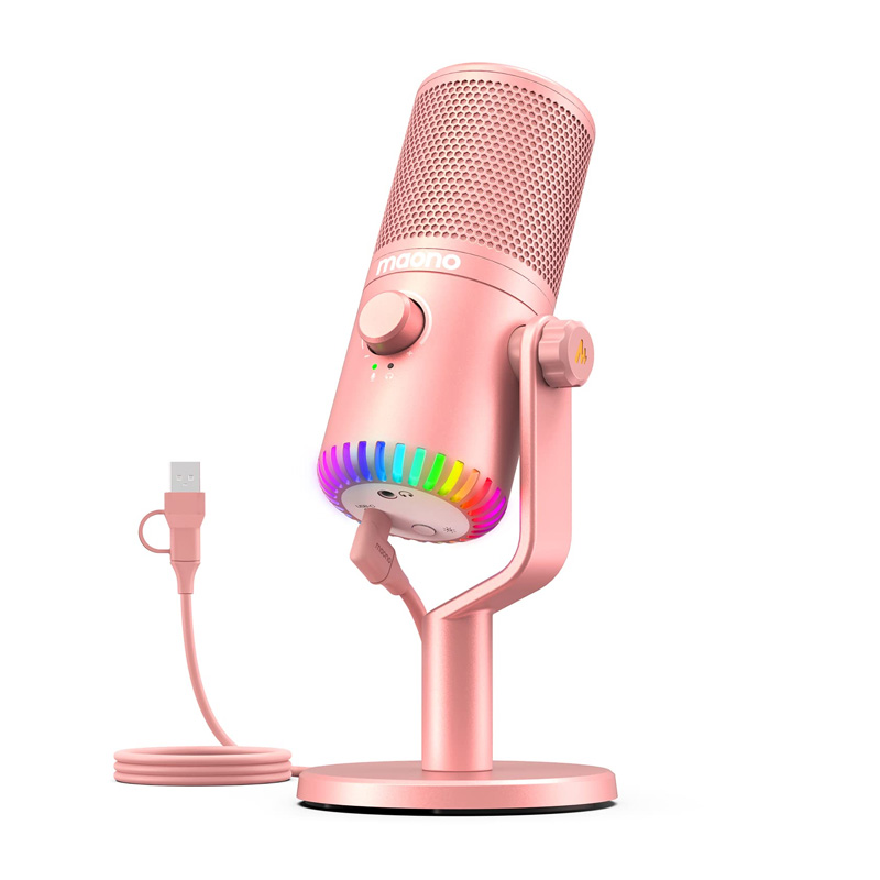 قیمت خرید فروش میکروفون یو اس بی ماونو Maono DM30 Pink