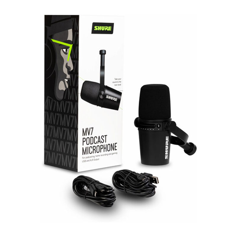 میکروفن یو اس بی شور Shure MV7 USB - Black