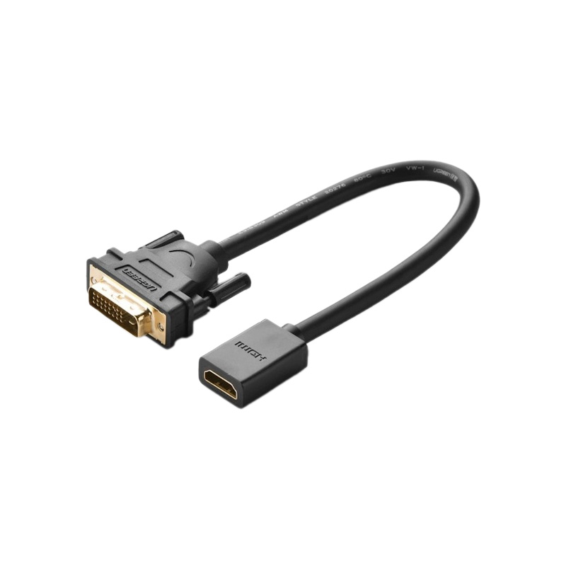 قیمت خرید فروش کابل رابط یوگرین UGREEN DVI Male to HDMI Female Adapter Cable 22cm Black 20118
