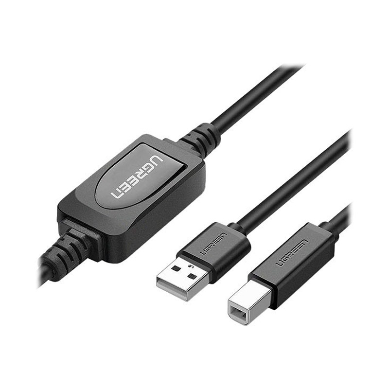 قیمت خرید فروش کابل رابط یوگرین UGREEN USB 2.0 A Male to B Male Active Printer Cable 15m US122 10362