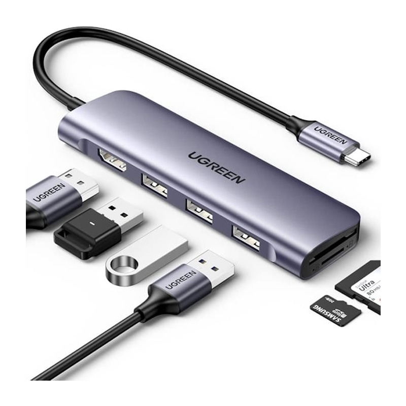 قیمت خرید فروش هاب یوگرین UGREEN USB-C 6-In-1 Multifunction Adapter CM511 20956A
