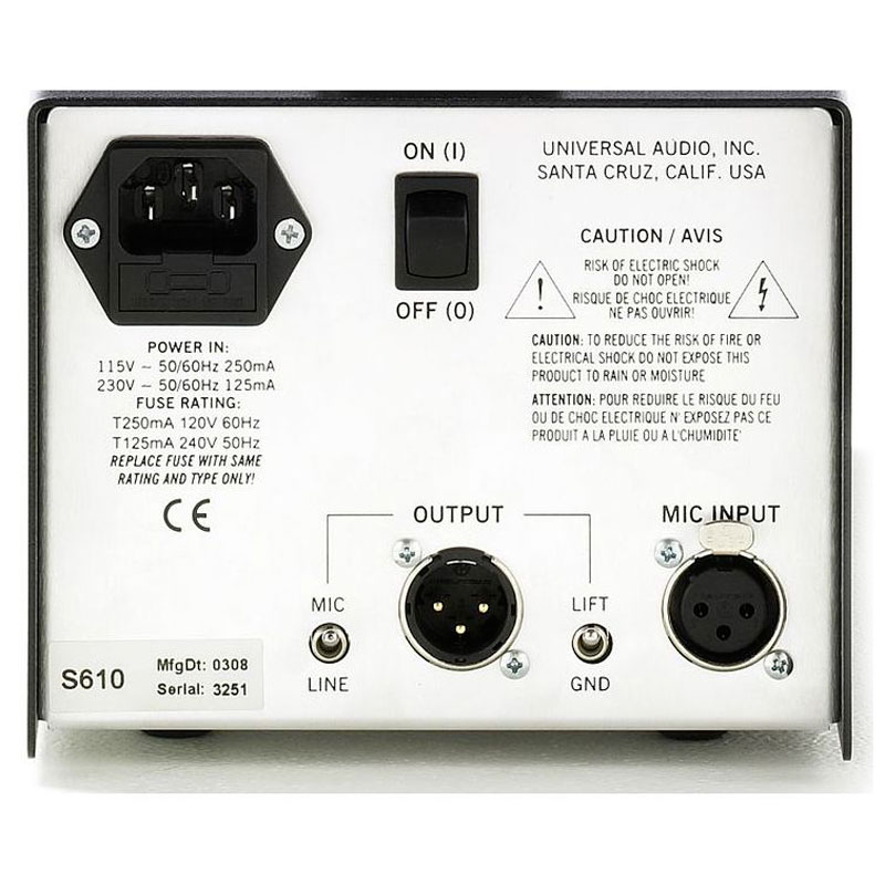 پری آمپ یونیورسال آدیو Universal Audio SOLO 610