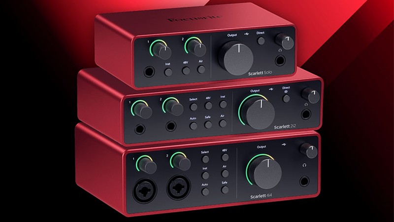 کارت صدای Focusrite Scarlett 4i4 برای استودیوی خانگی