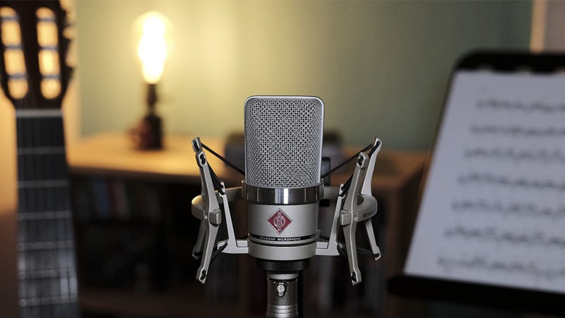 نمای کناری میکروفون Neumann TLM 102