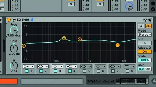 پردازش EQ اسنیر درام