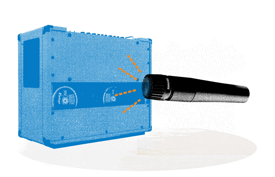 میکروفن در پشت امپلی فایر قرار دهید